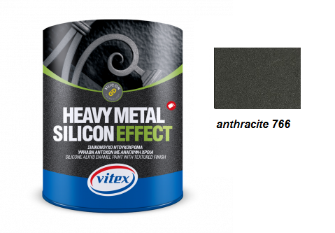 Vitex Heavy Metal Silicon Effect - štrukturálna kováčska farba 766 Anthracite  2,25L